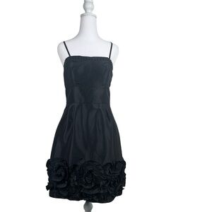 Max And Cleo Size 4 Black Cocktail Ruffled Rosette Formal Hoco Formal Party